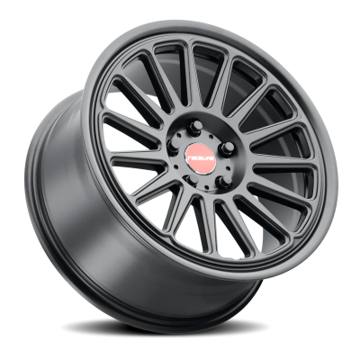 Aluminum Wheels 17x8 Grip 315B Satin Black Red and Black Logo Multi Spoke 30 Offset 5 on 100 Bolt Pattern 72.6 Bore Raceline