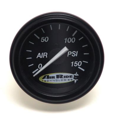 Air Pressure Gauge Single Needle Black Face 150Psi Fittings Ridetech