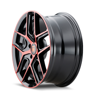 Touren Wheels TR79 3279 Gloss Black Machined With Red 18X8 5-108 35MM 63.5MM
