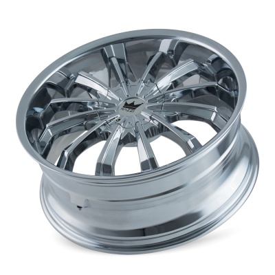 Cast Aluminum Wheels Fusion 341 CH 18x7.5 Chrome 4 On 100/4 On 114.3 Bolt Pattern 40 Offset Mazzi Wheels