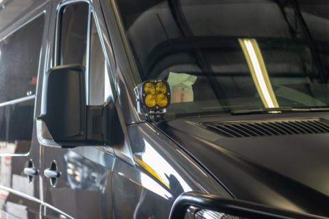 07-18 Sprinter Van 2nd Gen A Pillar Mounts SDHQ Offroad