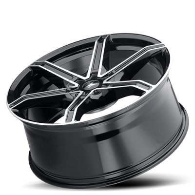 Cast Aluminum Wheels Stilts 371 GBM 20x8.5 Machined Face Gloss Black 5 On 108/5 On 114.3 Bolt Pattern 35 Offset Mazzi Wheels