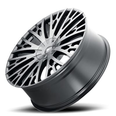 Cast Aluminum Wheels Twist Tie 373 20x8.5 Machined-Dark Tint Matte Black 5 On 108/5 On 114.3 Bolt Pattern 35 Offset Mazzi Wheels