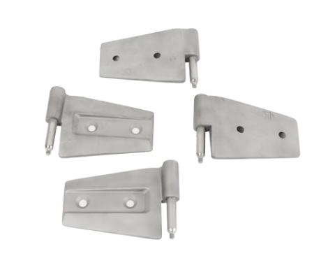 Jeep JK Door Hinge Set 4 Pieces 2 Door 07-18 Wrangler JK Bare Grey Kentrol