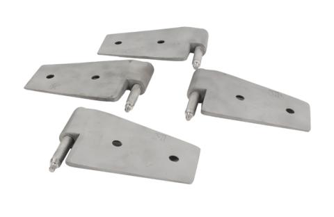 Jeep JK Door Hinge Set 4 Pieces 2 Door 07-18 Wrangler JK Bare Grey Kentrol