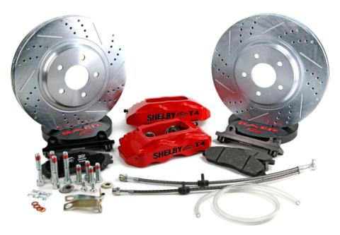 Brake System 13 Inch Front Track4 Red 79-04 Mustang Cobra BAER Brakes