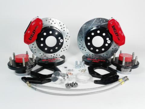 Brake System 11 Inch Front SS4+ Shelby Logo Red Wilwood Pro BAER Brakes
