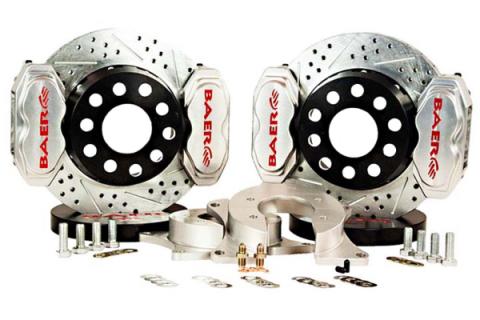 Brake System 11 Inch Rear SS4+ Deep Stage 4-Caliper Clear Ford 9 Inch Torino Bearing Deep Stage BAER Brakes