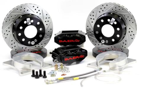 Brake System 11 Inch Rear SS4+ No Park Brake Black Ford 9/8 Inch BAER Brakes