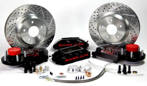 Brake System 13 Inch Front Track4 Black 55-68 GM/Heidts Y Body BAER Brakes