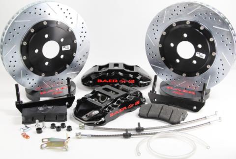 Brake System 14 Inch Rear Extreme+ w/Park Brake Black 05-12 GM Y Body BAER Brakes