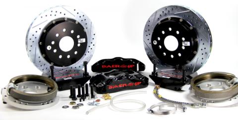 Brake System 13 Inch Rear Pro+ w/Park Brake Black 58-64 Chevy Full Size Car BAER Brakes