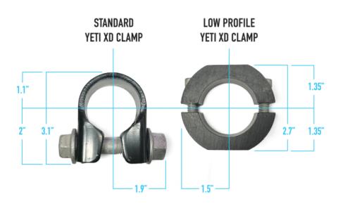 Jeep Low Profile Track Bar Clamps Yeti XD For 07-24 Wrangler JK/JL/Gladiator Steer Smarts