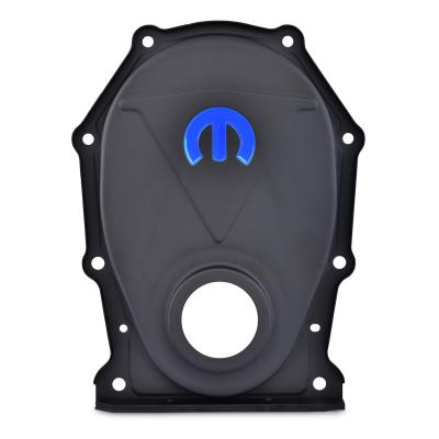 MOPAR Omega M Emblem Timing Chain Cover Black Crinkle Finish Proform