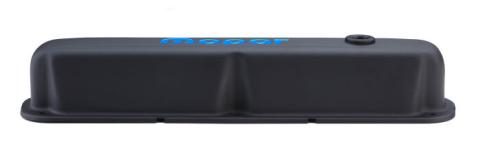 Engine Valve Covers Steel Black Crinkle Mopar Emblem LA/Small Block Engines Proform
