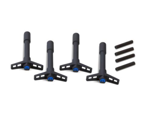 Engine Valve Cover Wing Nuts Steel Black Mopar Logo 1/4-20 Thread 4 Pack Proform