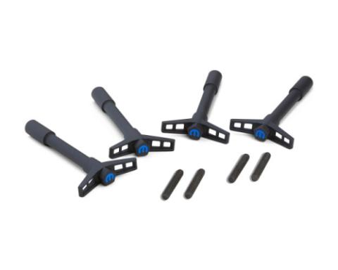 Engine Valve Cover Wing Nuts Steel Black Mopar Logo 1/4-20 Thread 4 Pack Proform