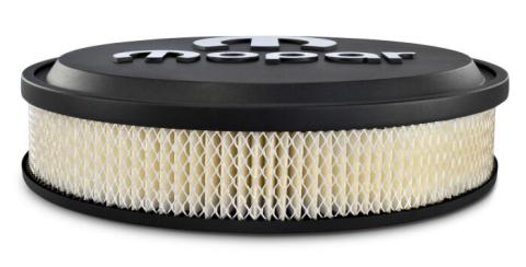 Air Cleaner Kit 14 Inch Diameter Aluminum Black Crinkle Raised and Machined MOPAR Emblem Proform