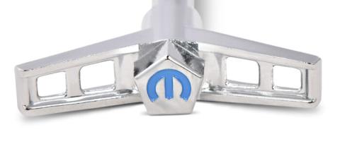 Engine Valve Cover Wing Nuts Steel Chrome Mopar Logo 1/4-20 Thread 4 Pack Proform