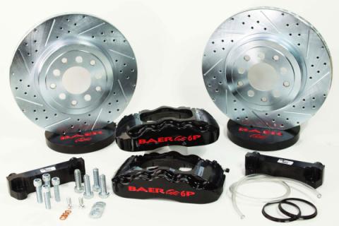 Brake System 13.5 Inch Front Pro Black 07-Pres Wrangler JK BAER Brakes
