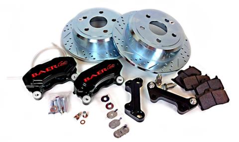 Brake System 12 Inch Rear SS4 with Park Brake Black 07-Pres Wrangler JK BAER Brakes