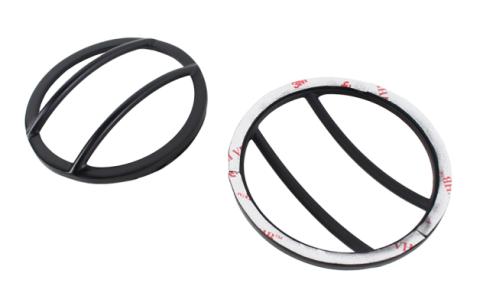 Jeep JK Front Marker Covers Pair 07-18 Wrangler JK Powdercoat Black Kentrol