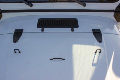 Jeep CJ/YJ Hood Hinge Pair 55-95 CJ and Wrangler YJ Powdercoat Black Kentrol