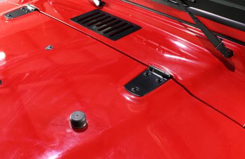 Jeep TJ Hood Hinge Pair 97-06 Wrangler TJ Powdercoat Black Kentrol