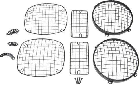 Jeep TJ Wire Mesh Guard Set 6 Pieces 97-06 Wrangler TJ Powdercoat Black Kentrol
