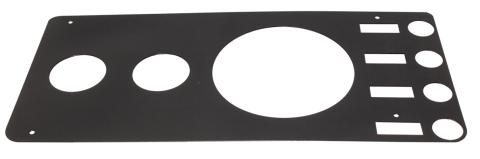 Jeep CJ Gauge Cover Without Radio Opening 76-86 CJ Powdercoat Black Kentrol