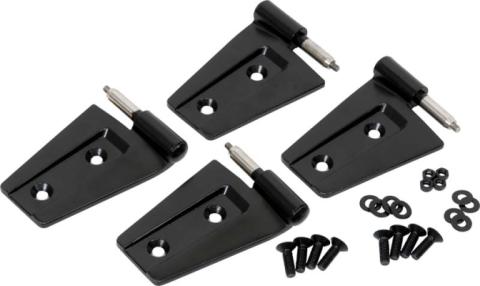 Jeep JK Door Hinge Set 4 Pieces 2 Door 07-18 Wrangler JK Powdercoat Black Kentrol