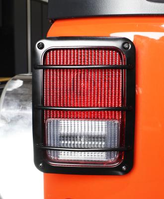 Jeep JK Taillight Guard Pair 07-18 Wrangler JK Powdercoat Black Kentrol