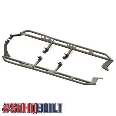 16-23 Toyota Tacoma Sliders Double Cab Long Bed Raw SDHQ Offroad