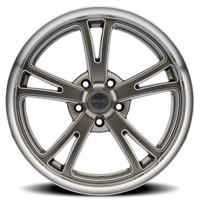 Ridler Wheels Aluminum Wheels 606 GY 17x8 Grey Milled Spokes-Diamond Lip 5 On 114.3 Bolt Pattern 0 Offset