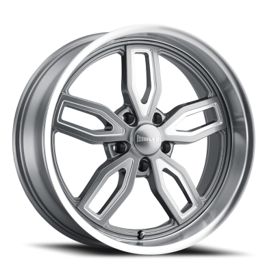 Ridler Wheels Aluminum Wheels 608 GY 22x9 Grey Milled Spokes-Diamond Lip 5 On 127 Bolt Pattern 0 Offset