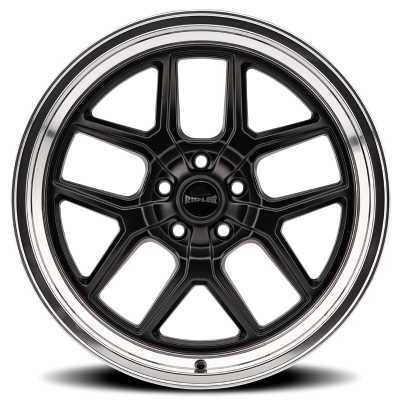 Ridler Wheels Aluminum Wheels 610 MB 17x7 Matte Black Polished Lip 5 On 114.3 Bolt Pattern Offset