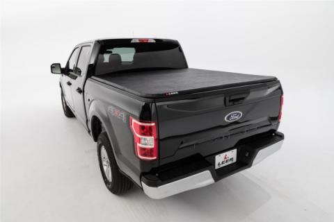 18-24 Nissan Titan Reinforced Soft Folding Tonneau Cover Truck Bed Topper 5 Foot 6 Inch With Track Leer