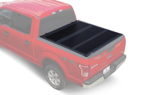 16-21 Toyota Tacoma 3 Panel Hard Folding Tonneau Cover Truck Bed Topper 5 Foot 2 Inch With Track Black Leer