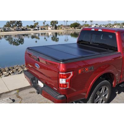 04-25 Ford F-150 3 Panel Hard Folding Tonneau Cover Truck Bed Topper 5 Foot 6 Inch Black Leer