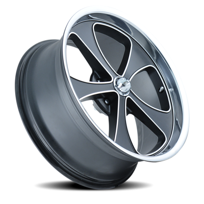 Ridler Wheels Aluminum Wheels 645 MB 20x10 Matte Black Machined Face-Polished Lip 5 On 114.3 Bolt Pattern 0 Offset