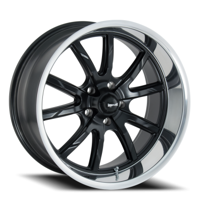 Ridler Wheels Aluminum Wheels 650 MB 22x9.5 Matte Black Polished Lip 5 On 120 Bolt Pattern 18 Offset