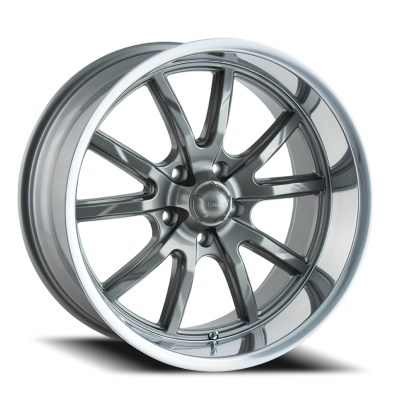 Ridler Wheels Aluminum Wheels 650 GY 18x8 Grey Polished Lip 5 On 114.3 Bolt Pattern 0 Offset