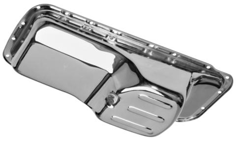 Engine Oil Pan Street Model Chrome Plated Fits BB Chrysler 5 Quart Capacity Proform