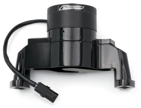 Electric Engine Water Pump Aluminum Black Powder Coat Fits SB Chevy Engines Proform