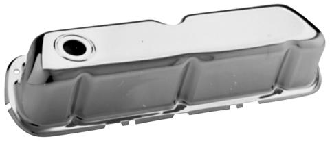 Engine Valve Covers Stamped Steel Std Height Chrome w/Baffles Fits SB Ford No Logos Proform