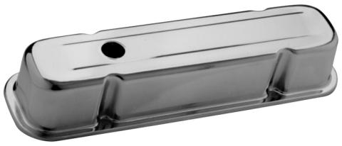 Engine Valve Covers Stamped Steel Tall Chrome w/Baffles For Pontiac 301-455 No Logos Proform