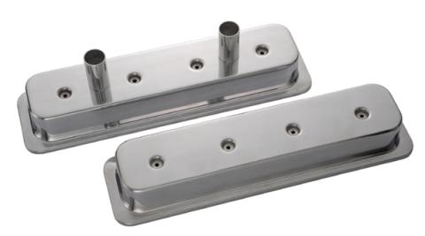 Engine Valve Covers Circle Track-Center Bolt Style Die Cast w/Tubes SB Chevy Proform