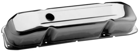 Engine Valve Covers Stamped Steel Tall Chrome w/Baffles Fits BB Chrysler No Logos Proform
