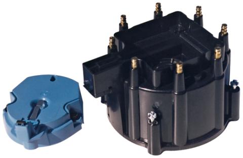 Engine Distributor Cap and Rotor Kit Fits GM HEI Dist w/Internal Coil Black Proform
