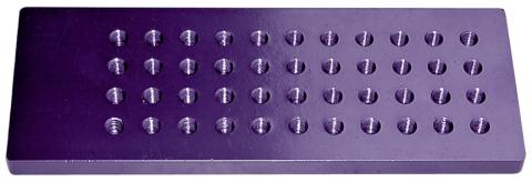 Carburetor Jet Plate Billet Aluminum Plate Holds 22 Pair of Jets Purple Anodized Proform